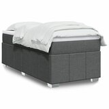 Maison Chic Box spring postelja - Vzmetna postelja z vzmetnico temno siva 90x200 cm blago SL24026, (21891484) | Shoptok.si