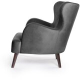 Bonami Selection Temno siv žameten fotelj z naslonom Noemye – | Shoptok.si