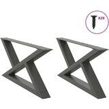  Noge za stolić 2 kom antracit 70x(30-31 3) cm čelik Cijene