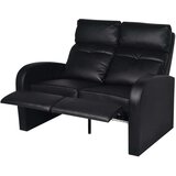  Naslanjač dvosed umetno usnje črne barve, (20764248) | Shoptok.si