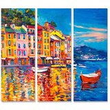 Wallity Dekorativna slika iz 3 dela AMALFI, (MDF285852095) Cene