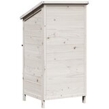  Vrtna Šupa Bijela 59,5 x 56 x 113,5 cm Čvrsto drvo jele | shoptok.hr