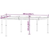 vidaXL Vrtna sjenica s pomičnim krovom 3 x 6 m antracit aluminijska | shoptok.hr