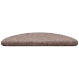  Prostirke za stepenice, samoljepljive, 30 kom 56x17x3 cm, svijetlosmeđe, poluokrugle | shoptok.hr