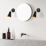 Opviq lights Črna/v zlati barvi stenska svetilka ø 10 cm Evander – | Shoptok.si