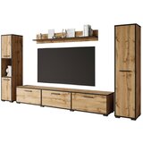MID.YOU Dnevni Regal Bogota Xl, Barva Hrasta, Črna, 4-Delno Cene