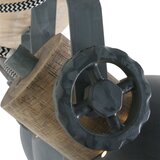 Mexlite Industriële plafondspot hout met grijs 3-lichts draai- en kantelbaar - Gearwood Cene
