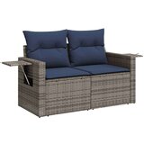  Vrtna garnitura - 6-dijelni set vrtnih sofa od poliratana s jastucima sivi - Siva 1 | shoptok.hr