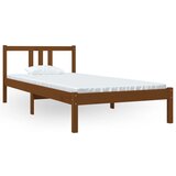 The Living Store Posteljni okvir medeno rjav iz trdnega lesa 90x200 cm - Posteljni Okvir, (21530951) | Shoptok.si