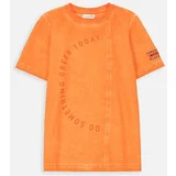 Coccodrillo Otroška bombažna kratka majica oranžna barva
