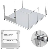 Akrilni pasji igrišče, visoka prosojnost, trden aluminijast okvir, 132x132x80.5cm (L), (5000240589)