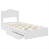  Krevet s od storage Bijelo 75 x 190 cm Konstruirano drvo | shoptok.hr