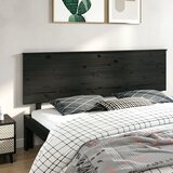 vidaXL Posteljno vzglavje črno 204x6x82,5 cm trdna borovina Cene