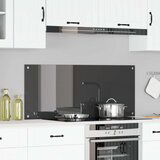 vidaXL Kuhinjski backsplash Tamno siva Kaljeno staklo 120 x 50 cm Čvrsta | shoptok.hr