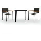  3-dijelni vrtni blagovaonski set crni | shoptok.hr