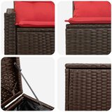  Set sofe 7 kom. Smeđa i crvena 123 x 62 x 69 cm | Shoptok.si