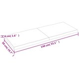 Stolna ploča svjetlosmeđa 140x50x(2-4) cm obrađena hrastovina | shoptok.hr