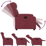  Naslonjač od tkanine crvena boja vina | shoptok.hr
