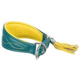 Trixie ogrlica za hrta s-m 33-42cm/60mm koža petrol-žuta 02OGRTR018968 | ePonuda.com