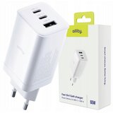 ALLITY zidni polnilec GaN PD QC ATC-01-65WACC 2x USB-C 1x USB-A 65W bela Cene
