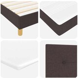 vidaXL Krevet s Box Springom s madracem &amp LED Tamnosmeđi 100x200 cm Tkanina | shoptok.hr