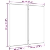  Magnetna bijela ploča sklopiva 80 x 80 x 1 7 cm aluminijska | shoptok.hr