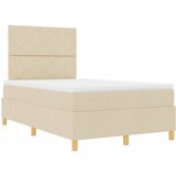  s opruga kutije s uzglavljem Krema 120 x 200 cm tkanina | shoptok.hr