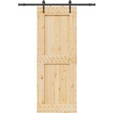 vidaXL Drsna vrata s kompletom vodil 85x210 cm trdna borovina | Shoptok.si