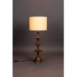 Dutchbone Rjava/kremno bela namizna svetilka s tekstilnim senčilom (višina 90 cm) Cath – | Shoptok.si