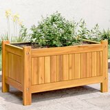 Maison Chic Vrtno cvetlično korito - Cvetlični Lonec s podlogo 54x31x30 cm trden akacijev les, (21789471) | Shoptok.si