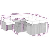  9-dijelni set vrtnih sofa od poliratana s jastucima sivi | shoptok.hr
