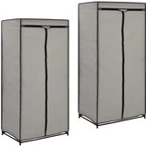 vidaXL 282444 Wardrobes 2 pcs Grey 75x50x160 cm Cijene