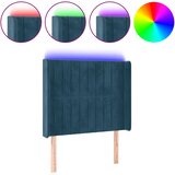  LED uzglavlje tamnoplavo 93x16x118/128 cm baršunasto | shoptok.hr