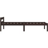  Posteljni okvir temno rjav iz trdne borovine 90x200 cm, (20606433) | Shoptok.si