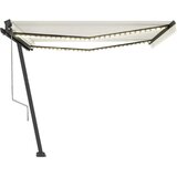  Automatska tenda sa senzorom za vjetar LED 450x350 cm krem | shoptok.hr