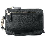 INF Ženska denarnica za kovance z zadrgo in obeskom za ključe iz pravega usnja Black, (21575348) | Shoptok.si