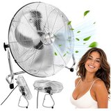 Ruhhy Podni Ventilator 50 cm 130W Metalni – Industrijski Ventilator s 3 Brzine | shoptok.hr