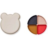 Liewood tanjur od silikona s pretincima arne mr. bear sandy multi mix | shoptok.hr