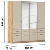 Mömax omara za oblačila celle matt, barva šampanjca, hrast | Shoptok.si