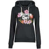 Superdry VINTAGE FLORAL SCRIPTED HOOD Crna | shoptok.hr