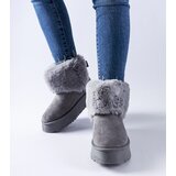 Gemre Adelfia gray snow boots decorated with fur | ePonuda.com