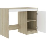  Radni stol bijeli i boja hrasta 100 x 50 x 76 cm od iverice | Shoptok.si