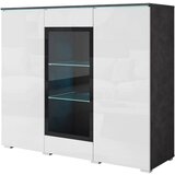 P & B Visoka Komoda Vera 120, Antracit, Bela, Led | Shoptok.si
