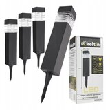  4x solarna podna crna LED vrtna svjetiljka 40cm | shoptok.hr