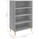  Komoda siva boja betona 57 x 35 x 90 cm od konstruiranog drva | shoptok.hr