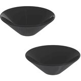  Umivaonici 2 kom. Sjajno crni Ø42x14 cm Keramički - Crna | shoptok.hr