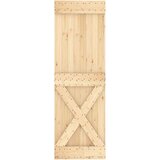  Drsna vrata s kompletom vodil 70x210 cm trdna borovina, (20804507) | Shoptok.si
