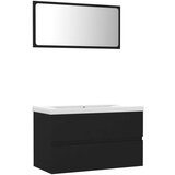  Set kupaonskog namještaja od iverice crni | shoptok.hr