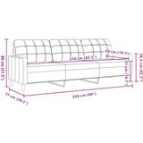 vidaXL Trosed svetlo siv 210 cm žamet | Shoptok.si