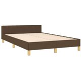  Okvir za krevet s uzglavljem tamnosmeđi 120x200 cm od tkanine | shoptok.hr